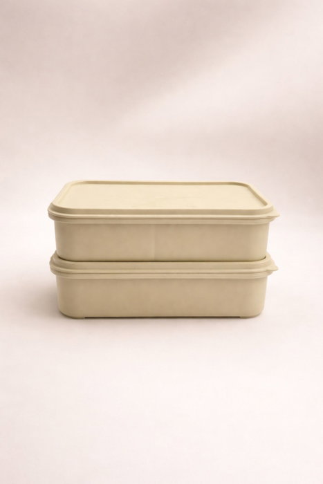 Hermia Juego de cajas de almacenamiento BU0054, 6 piezas, Crema Hermia Juego de cajas de almacenamiento BU0054, 6 piezas, Crema
